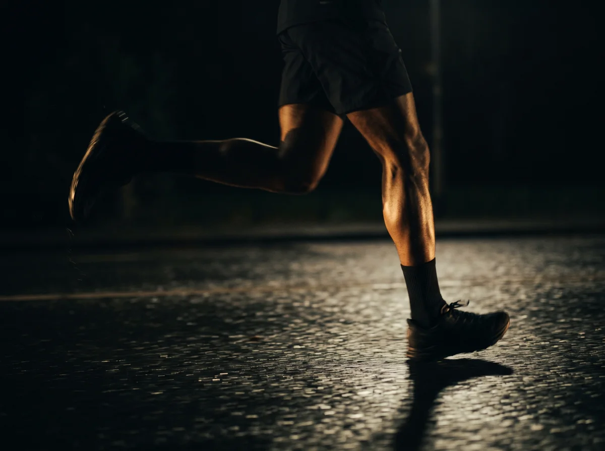 Runner at night