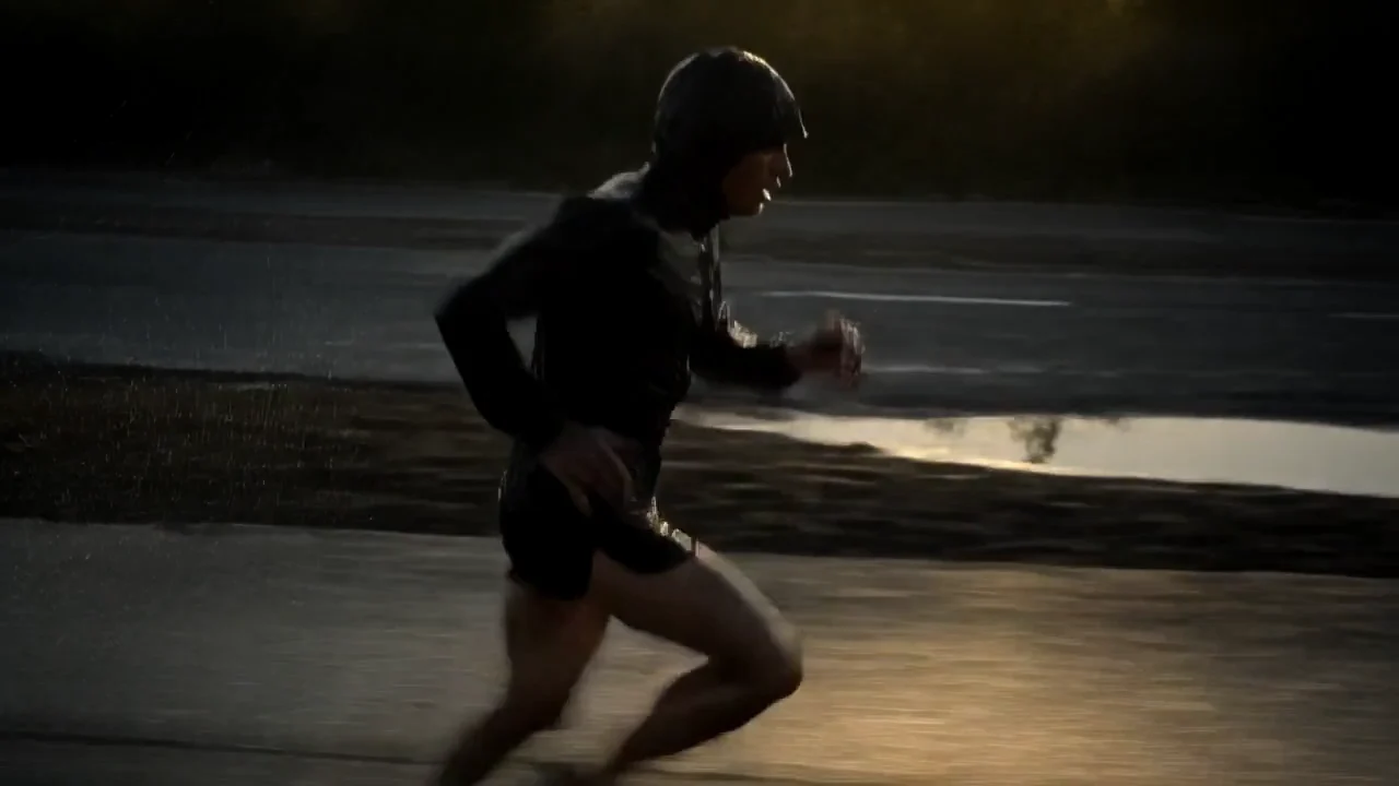 Runner at night